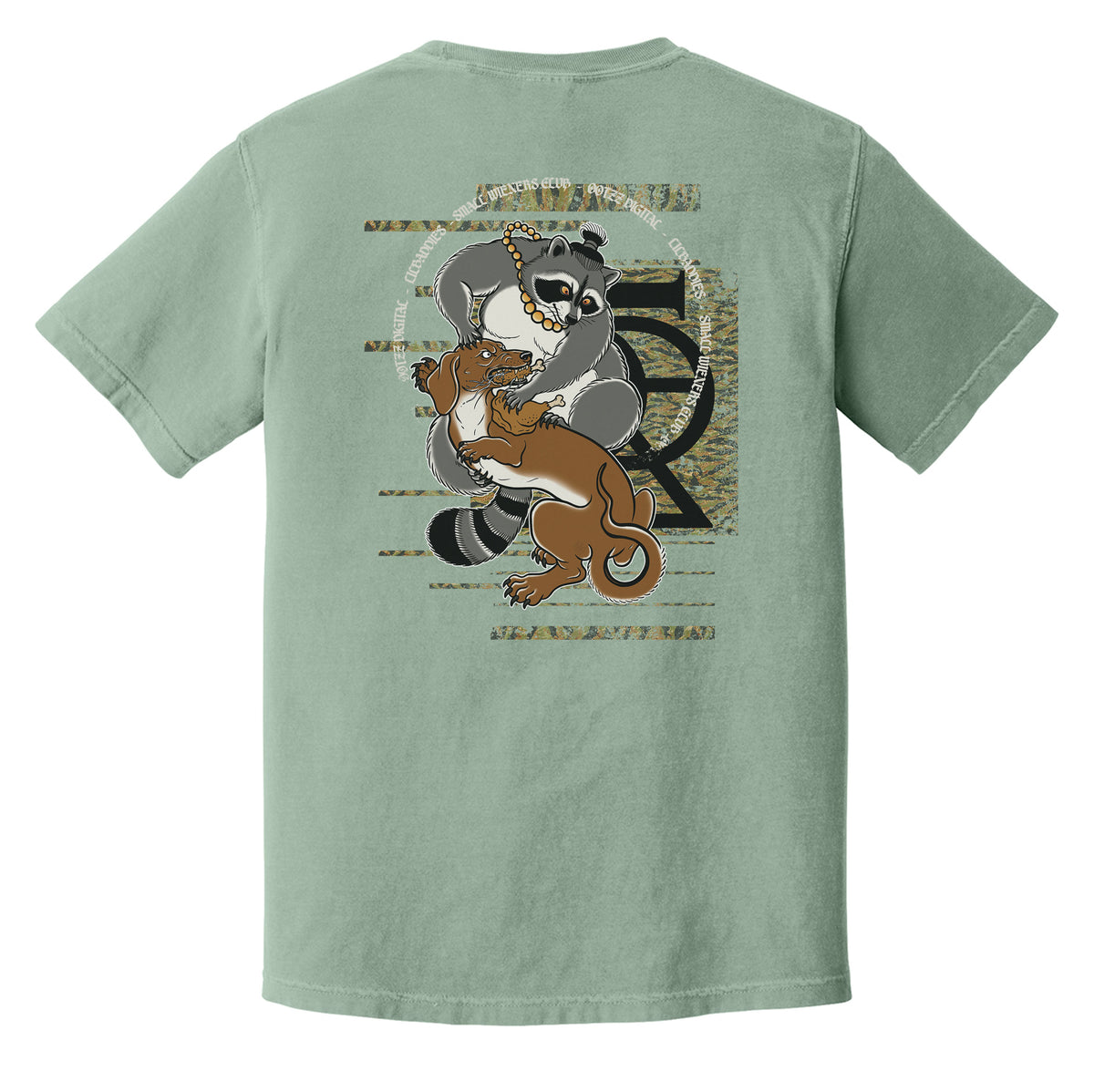 Weenie Raccoon Fight Heavyweight Tee