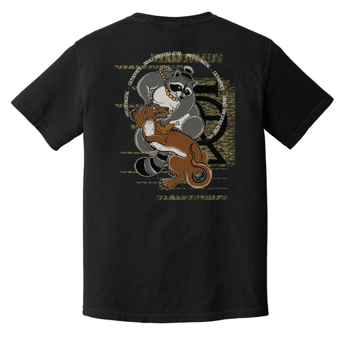 Weenie Raccoon Fight Heavyweight Tee