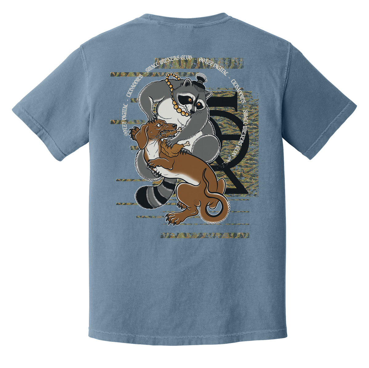 Weenie Raccoon Fight Heavyweight Tee