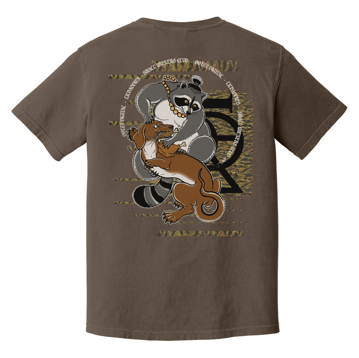 Weenie Raccoon Fight Heavyweight Tee
